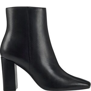 Marc Fisher Women’s Nebula Square Toe leather Bootie In Black Size 10 NWOB
